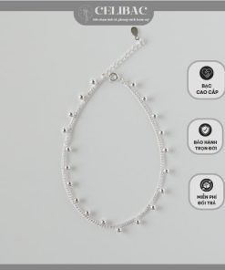 Lắc chân bạc Dotty curb chain